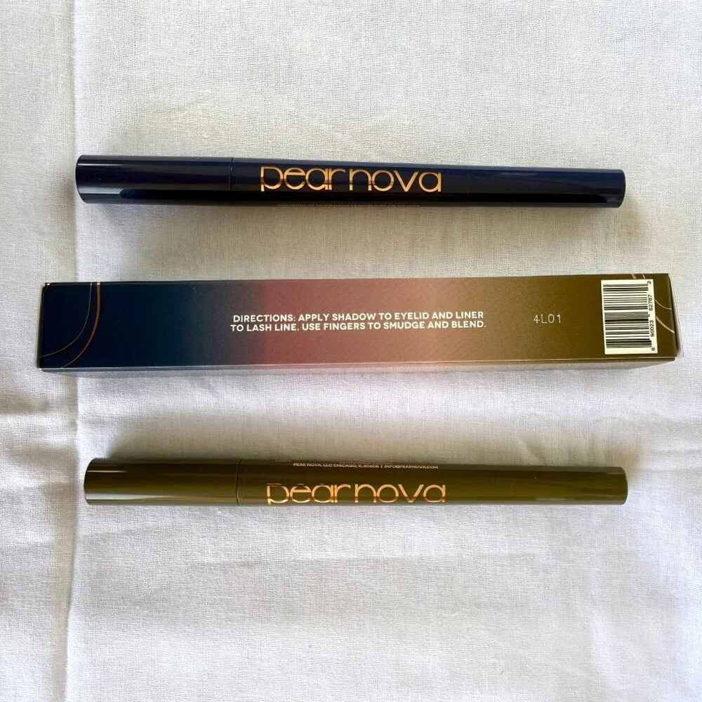 Pear Nova Eye Duo Stick Shadow Liner Azurite Unakite Full Size Creamy Blendable
